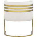  Manufacturer Color_Cream -- Rays Cream Velvet Upholstered Accent Chair IMAGE 3