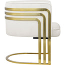  Manufacturer Color_Cream -- Rays Cream Velvet Upholstered Accent Chair IMAGE 4