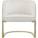  Manufacturer Color_Cream -- Rays Cream Velvet Upholstered Accent Chair IMAGE 5