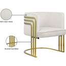  Manufacturer Color_Cream -- Rays Cream Velvet Upholstered Accent Chair IMAGE 8