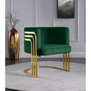  Manufacturer Color_Green -- Rays Green Velvet Upholstered Accent Chair IMAGE 2