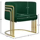  Manufacturer Color_Green -- Rays Green Velvet Upholstered Accent Chair IMAGE 7