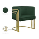  Manufacturer Color_Green -- Rays Green Velvet Upholstered Accent Chair IMAGE 8