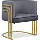 Manufacturer Color_Grey -- Rays Grey Velvet Upholstered Accent Chair IMAGE 1