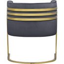  Manufacturer Color_Grey -- Rays Grey Velvet Upholstered Accent Chair IMAGE 3