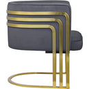  Manufacturer Color_Grey -- Rays Grey Velvet Upholstered Accent Chair IMAGE 4