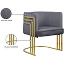  Manufacturer Color_Grey -- Rays Grey Velvet Upholstered Accent Chair IMAGE 8
