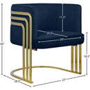 Manufacturer Color_Navy -- Rays Navy Velvet Upholstered Accent Chair IMAGE 7