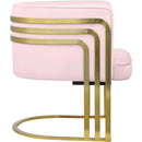  Manufacturer Color_Pink -- Rays Pink Velvet Upholstered Accent Chair IMAGE 4