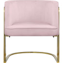 Manufacturer Color_Pink -- Rays Pink Velvet Upholstered Accent Chair IMAGE 5