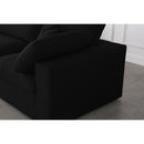  Manufacturer Color_Black -- Serene 119" Black Linen Textured Fabric Upholstered Deluxe Comfort 6 pc Modular Sectional IMAGE 7