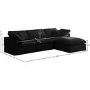  Manufacturer Color_Black -- Meridian Plush Fabric 4 pc Sectional IMAGE 11