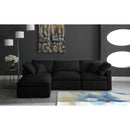  Manufacturer Color_Black -- Meridian Plush Fabric 4 pc Sectional IMAGE 4
