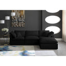  Manufacturer Color_Black -- Meridian Plush Fabric 4 pc Sectional IMAGE 5