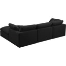  Manufacturer Color_Black -- Meridian Plush Fabric 4 pc Sectional IMAGE 6