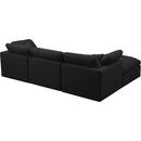  Manufacturer Color_Black -- Meridian Plush Fabric 4 pc Sectional IMAGE 7