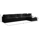  Manufacturer Color_Black -- Meridian Plush Fabric 5 pc Sectional IMAGE 11