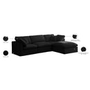  Manufacturer Color_Black -- Meridian Plush Fabric 5 pc Sectional IMAGE 12