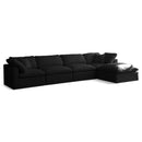  Manufacturer Color_Black -- Meridian Plush Fabric 5 pc Sectional IMAGE 1