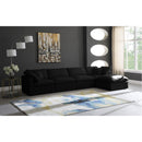  Manufacturer Color_Black -- Meridian Plush Fabric 5 pc Sectional IMAGE 2