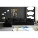  Manufacturer Color_Black -- Meridian Plush Fabric 5 pc Sectional IMAGE 6