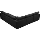  Manufacturer Color_Black -- Meridian Plush Fabric 5 pc Sectional IMAGE 3