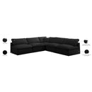  Manufacturer Color_Black -- Meridian Plush Fabric 5 pc Sectional IMAGE 8