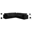  Manufacturer Color_Black -- Meridian Plush Fabric 5 pc Sectional IMAGE 8