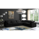  Manufacturer Color_Black -- Meridian Plush Fabric 6 pc Sectional IMAGE 2