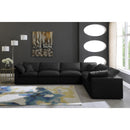  Manufacturer Color_Black -- Meridian Plush Fabric 6 pc Sectional IMAGE 3