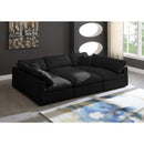  Manufacturer Color_Black -- Meridian Plush Fabric 6 pc Sectional IMAGE 2