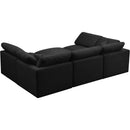  Manufacturer Color_Black -- Meridian Plush Fabric 6 pc Sectional IMAGE 4