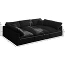  Manufacturer Color_Black -- Meridian Plush Fabric 6 pc Sectional IMAGE 8