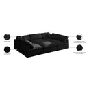  Manufacturer Color_Black -- Meridian Plush Fabric 6 pc Sectional IMAGE 9