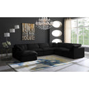  Manufacturer Color_Black -- Meridian Plush Fabric 7 pc Sectional IMAGE 2