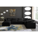  Manufacturer Color_Black -- Meridian Plush Fabric 7 pc Sectional IMAGE 3