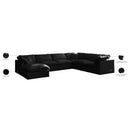  Manufacturer Color_Black -- Meridian Plush Fabric 7 pc Sectional IMAGE 9