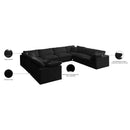  Manufacturer Color_Black -- Meridian Plush Fabric 8 pc Sectional IMAGE 10