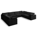 Manufacturer Color_Black -- Meridian Plush Fabric 8 pc Sectional IMAGE 1
