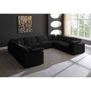  Manufacturer Color_Black -- Meridian Plush Fabric 8 pc Sectional IMAGE 2