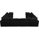  Manufacturer Color_Black -- Meridian Plush Fabric 8 pc Sectional IMAGE 5