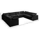  Manufacturer Color_Black -- Meridian Plush Fabric 8 pc Sectional IMAGE 9