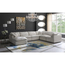  Manufacturer Color_Cream -- Plush 140" Cream Velvet Upholstered Standard Comfort 7 pc Modular Sectional IMAGE 2