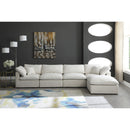  Manufacturer Color_Cream -- Plush 140" Cream Velvet Upholstered Standard Comfort 5 pc Modular Sectional IMAGE 5