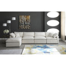  Manufacturer Color_Cream -- Plush 140" Cream Velvet Upholstered Standard Comfort 5 pc Modular Sectional IMAGE 6