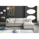  Manufacturer Color_Cream -- Plush 105" Cream Velvet Upholstered Standard Comfort 4 pc Modular Sectional IMAGE 6