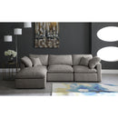  Manufacturer Color_Grey -- Plush 105" Grey Velvet Upholstered Standard Comfort 4 pc Modular Sectional IMAGE 5