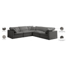  Manufacturer Color_Grey -- Plush 105" Grey Velvet Upholstered Standard Comfort 5 pc Modular Sectional IMAGE 8
