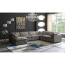  Manufacturer Color_Grey -- Plush 140" Grey Velvet Upholstered Standard Comfort 7 pc Modular Sectional IMAGE 2