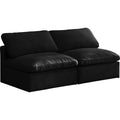 Meridian Plush Stationary Fabric Sofa 602Black-S2 IMAGE 1